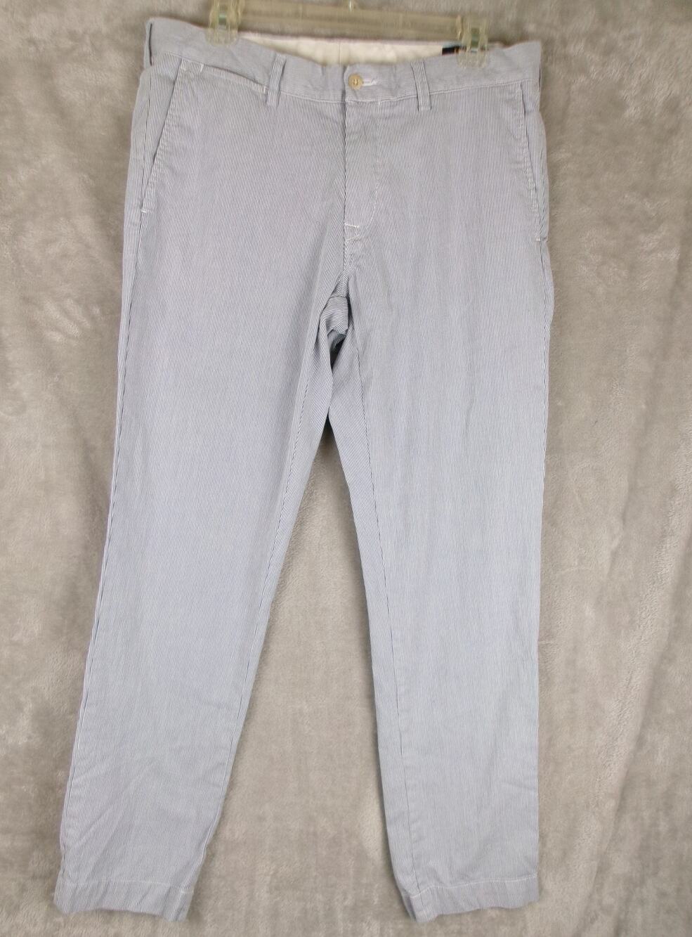 Polo Ralph Lauren Slim Fit Blue White Pinstripe Chinos 34x32